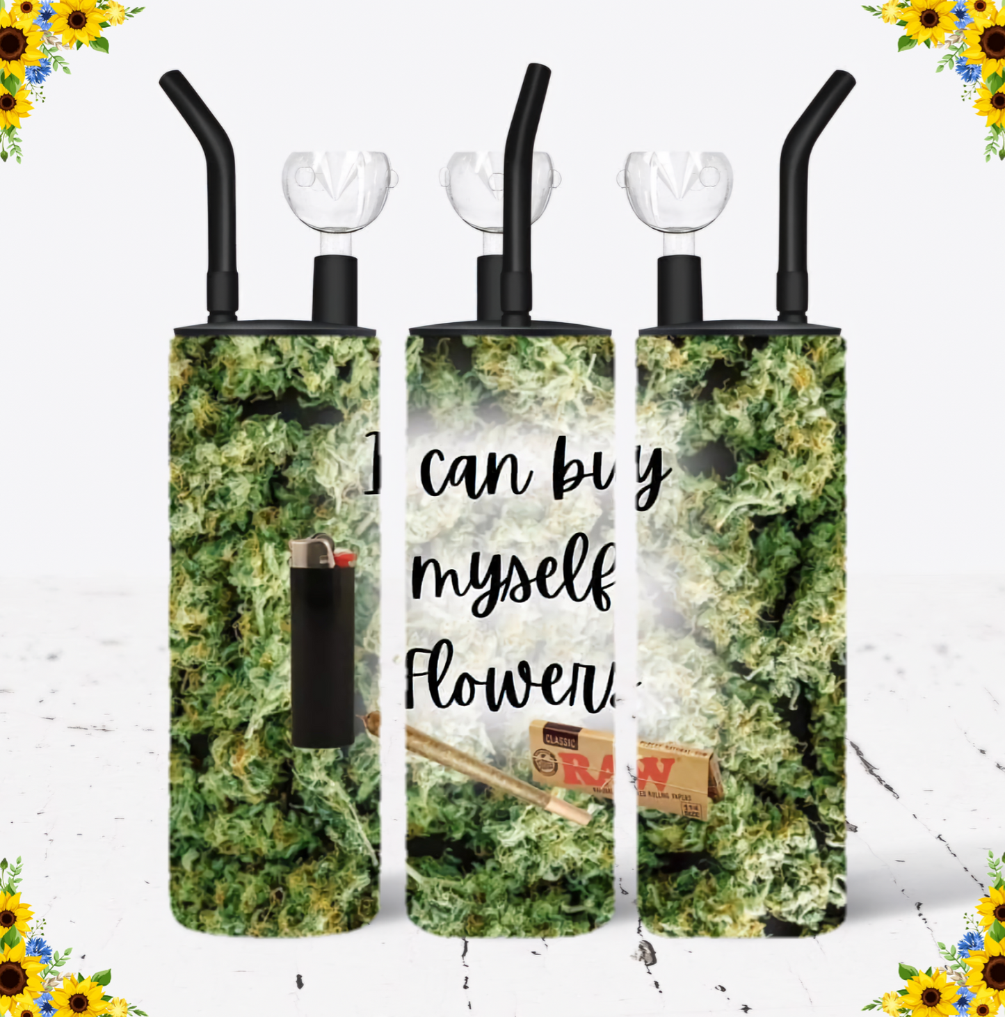 WATER BONG, 20 Oz Sublimation Printed, Stainless Steel, Easy to Clean, Any Design/Image, Customizable, Personalized, Friends, Christmas Gift, Holiday, Birthday, 420 Friendly.