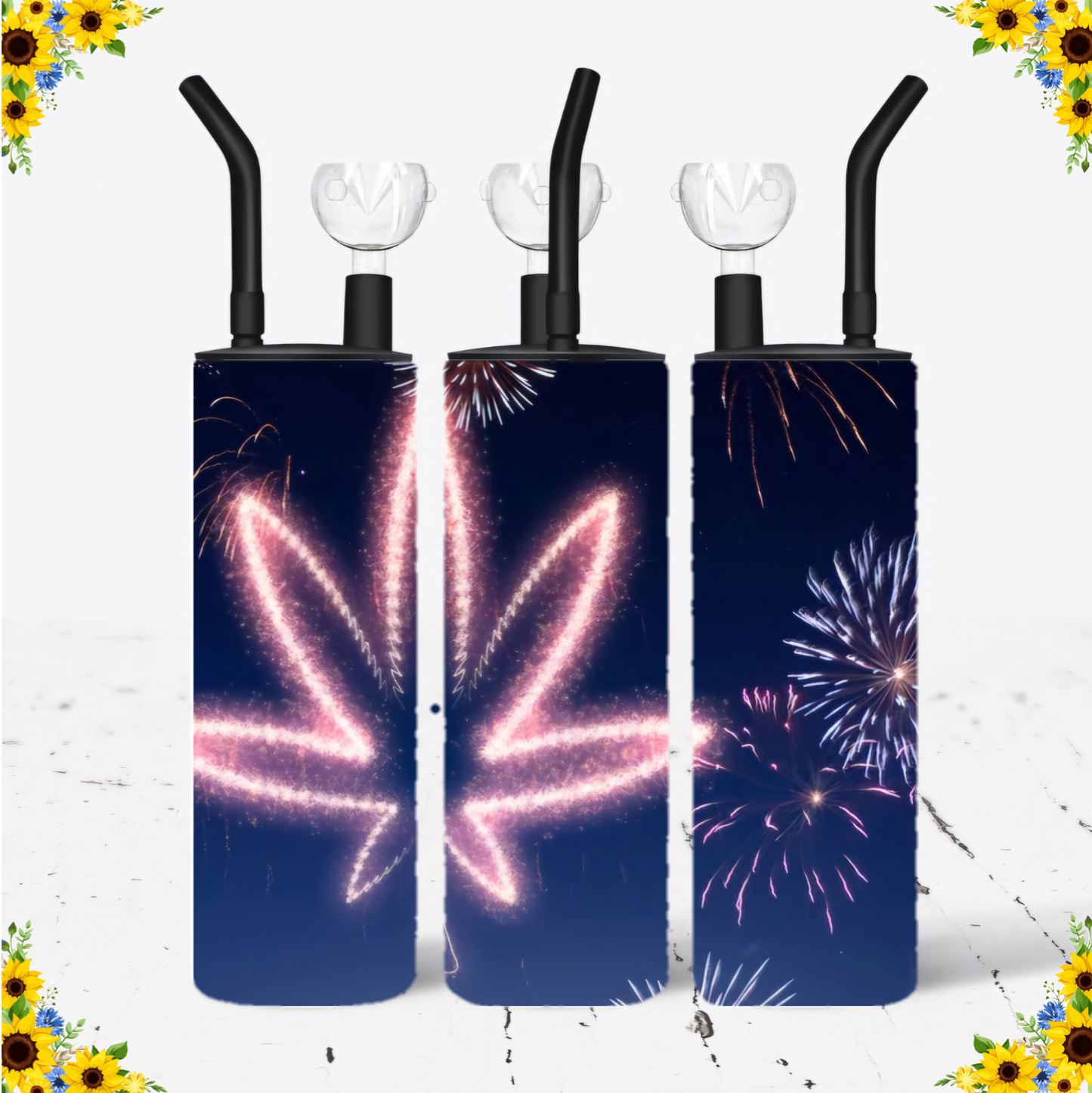 WATER BONG, 20 Oz Sublimation Printed, Stainless Steel, Easy to Clean, Any Design/Image, Customizable, Personalized, Friends, Christmas Gift, Holiday, Birthday, 420 Friendly.