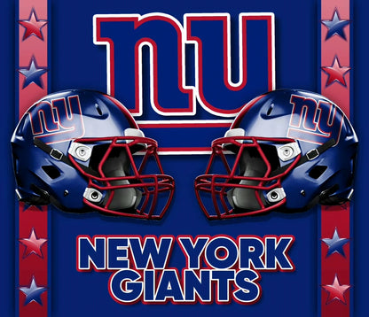 NFL New York Giants NY Tumbler, Football Logo, 16 oz, Blue, BPA Free